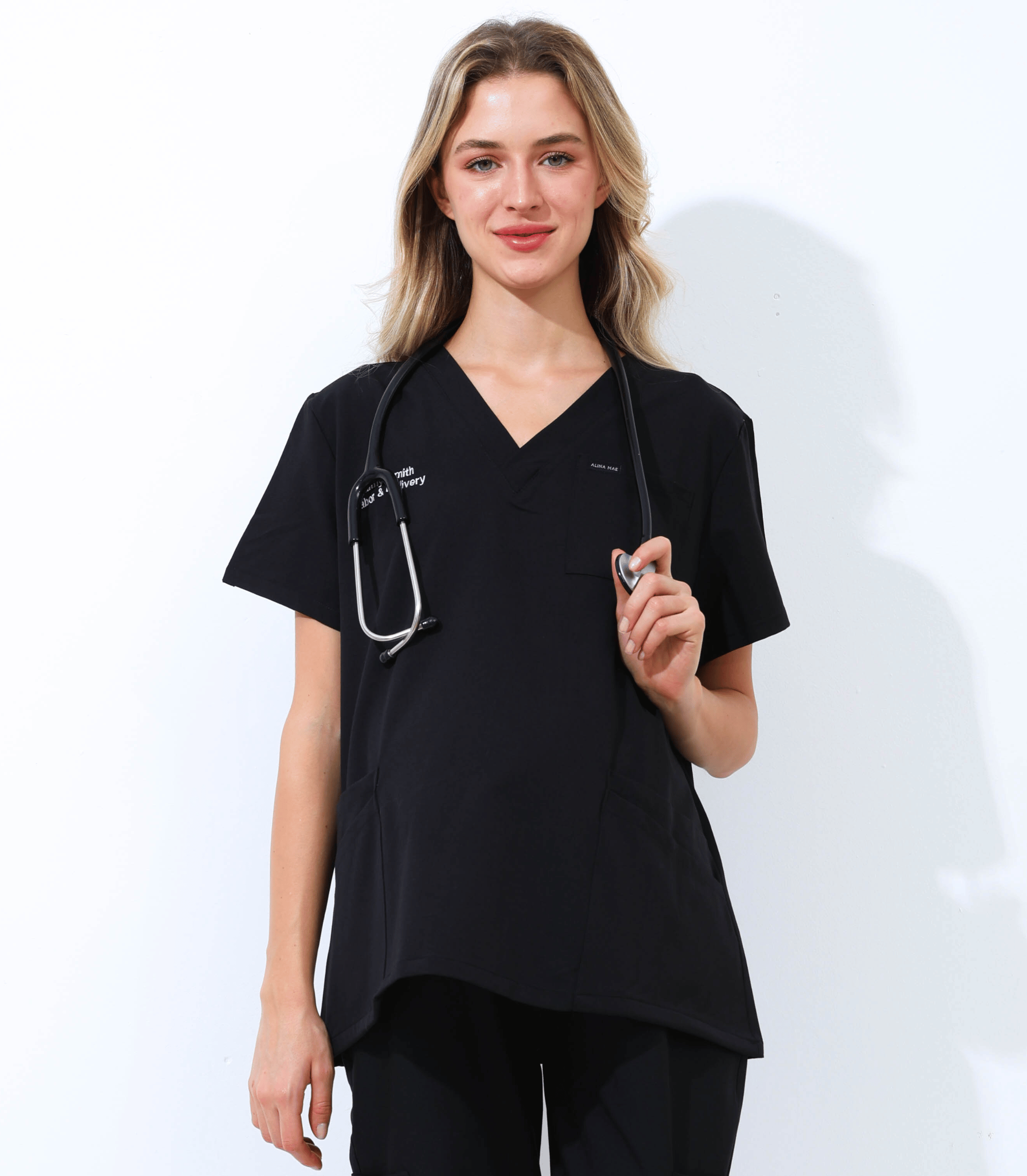 Maternity Scrubs Set – Stretchy Breathable Pregnancy Uniform