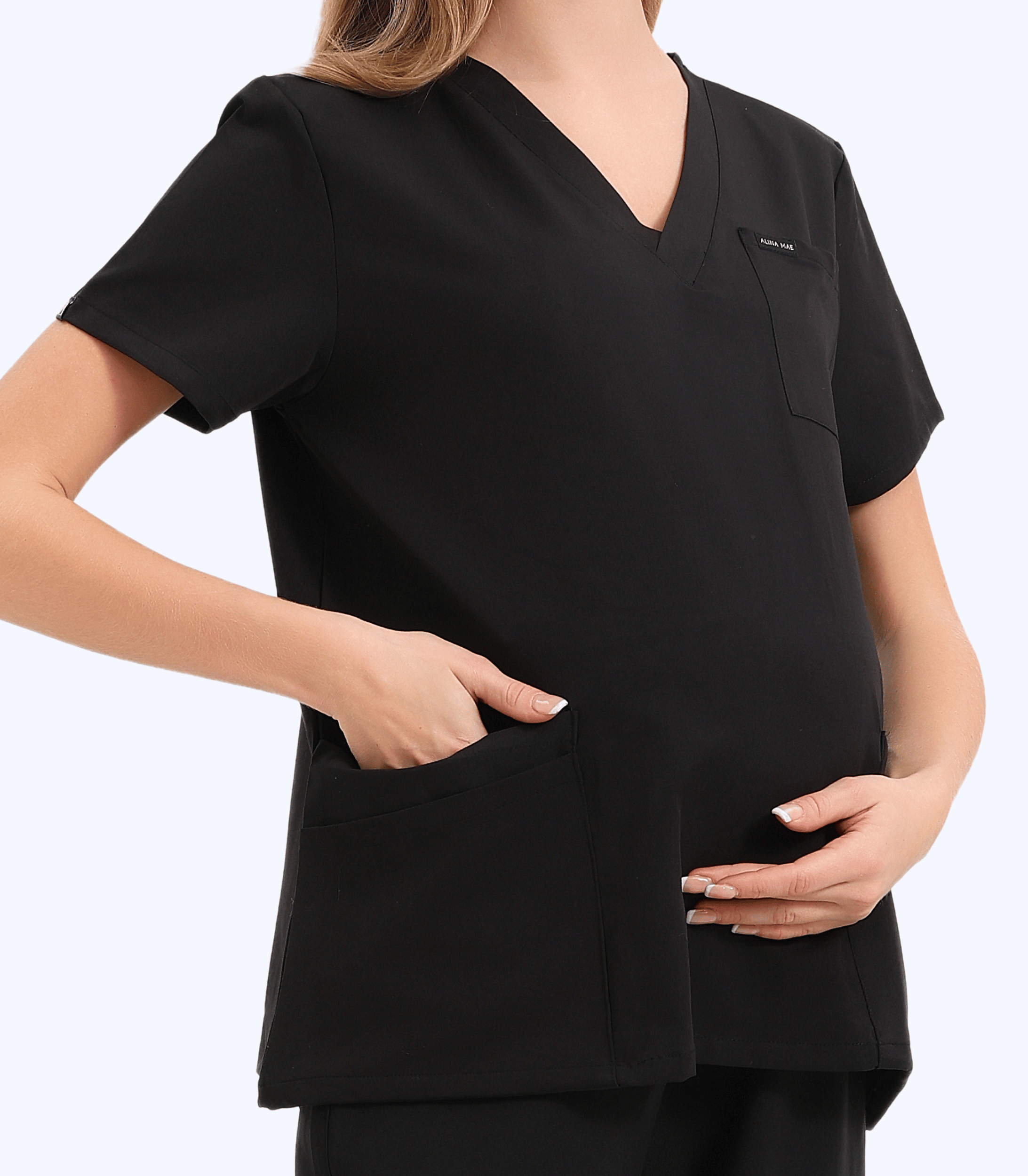 Maternity Scrubs Set – Stretchy Breathable Pregnancy Uniform