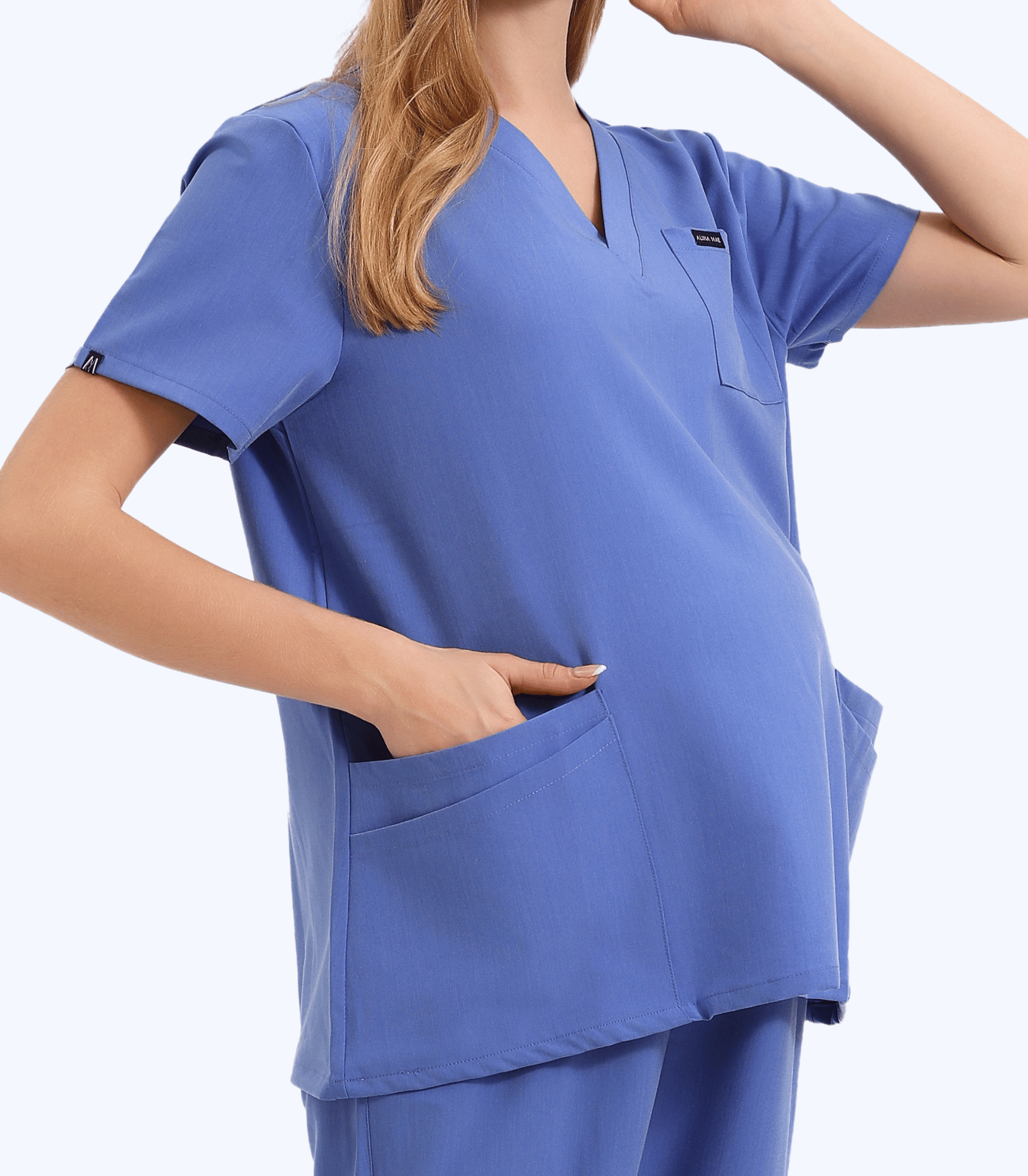 Maternity Scrubs Set – Stretchy Breathable Pregnancy Uniform