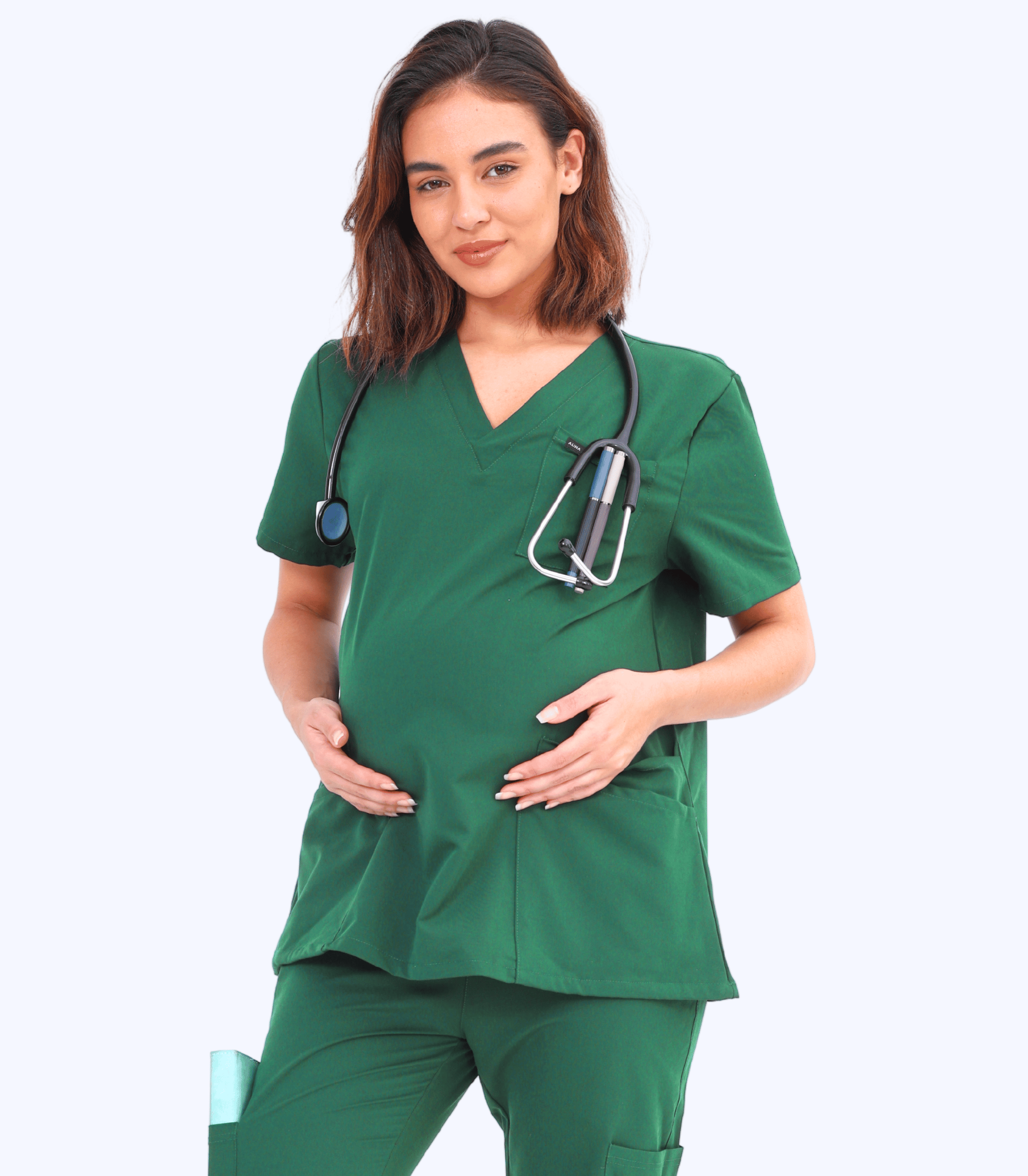 Maternity Scrubs Set – Stretchy Breathable Pregnancy Uniform