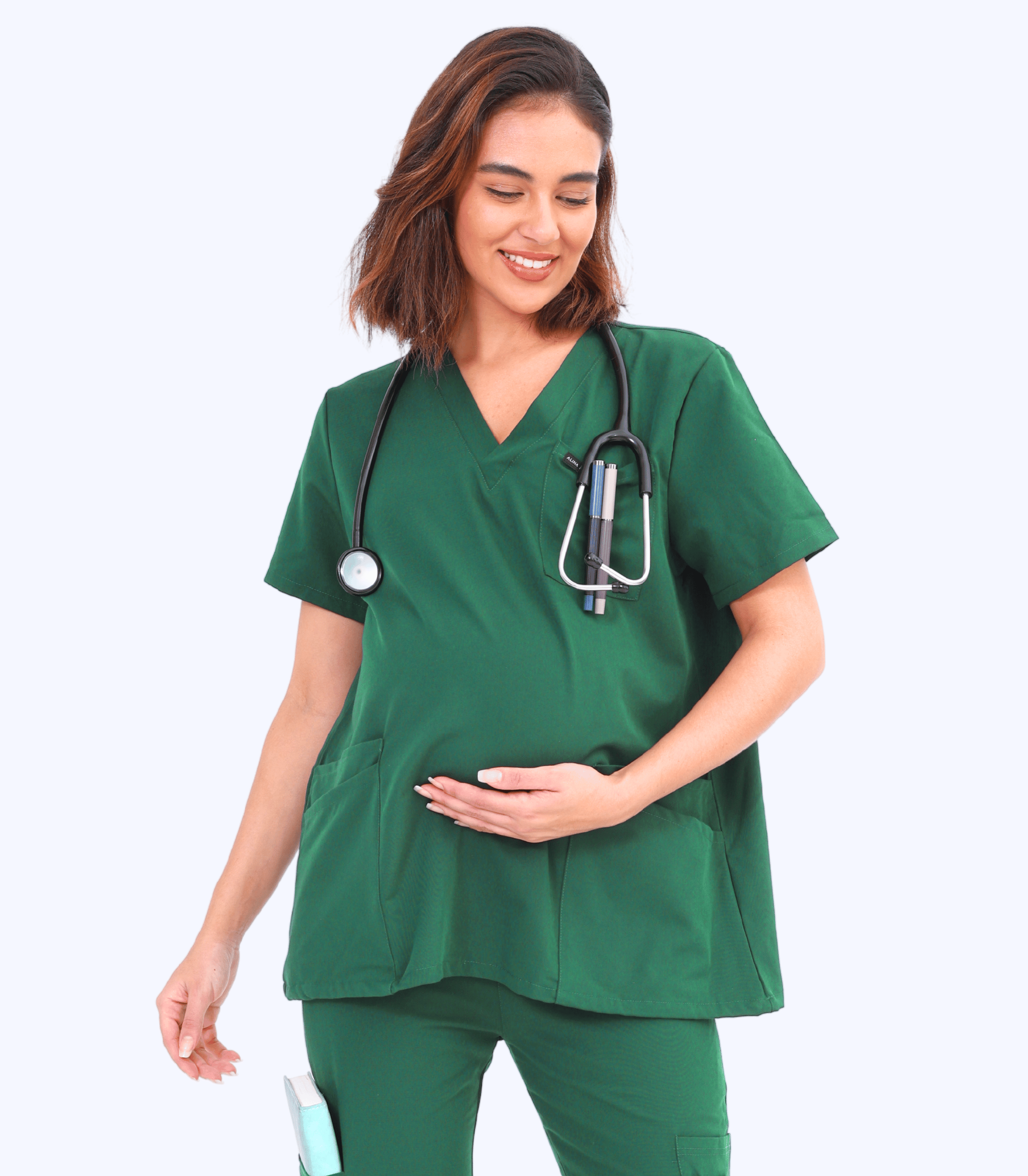 Maternity Scrubs Set – Stretchy Breathable Pregnancy Uniform