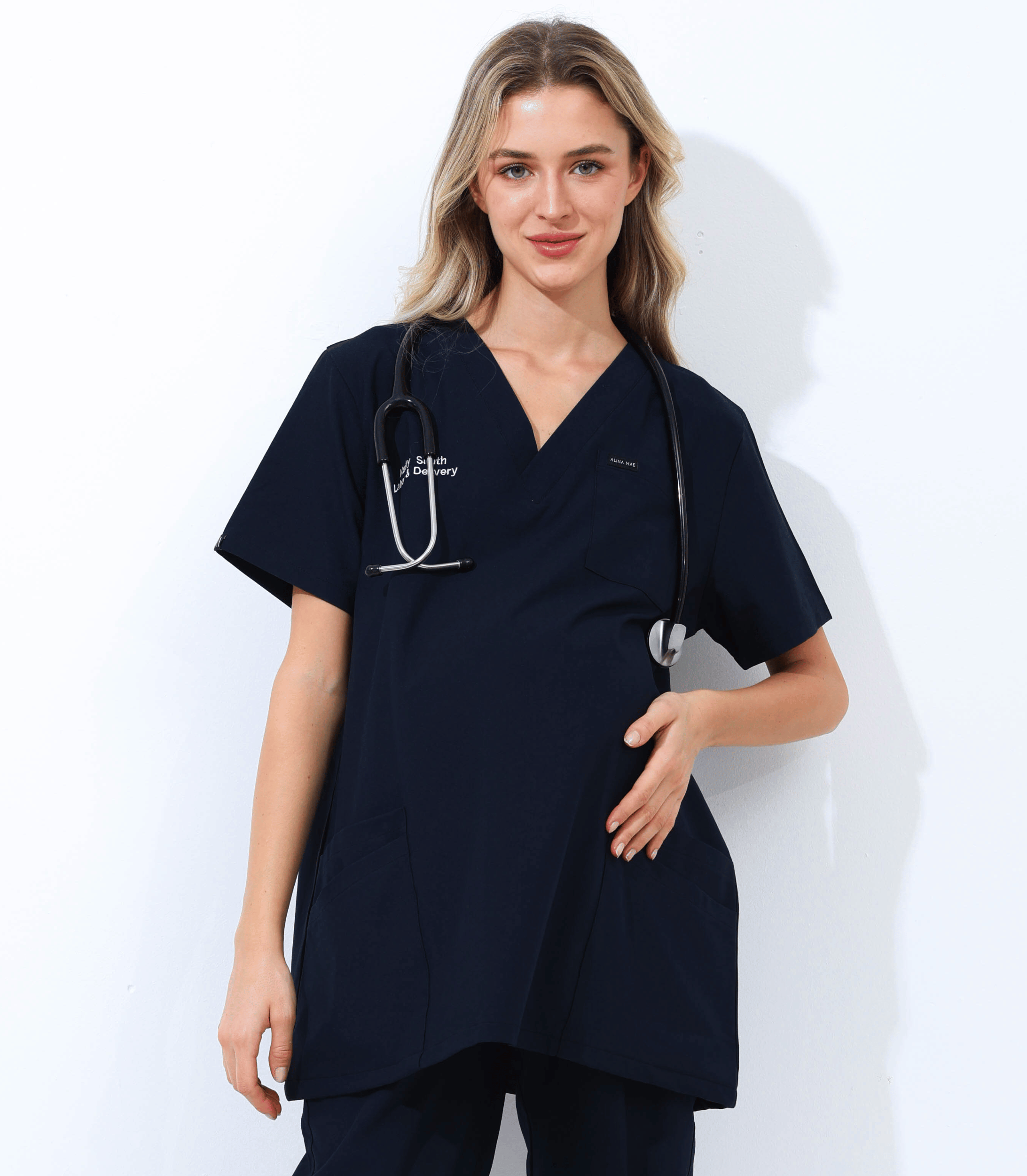 Maternity Scrubs Set – Stretchy Breathable Pregnancy Uniform