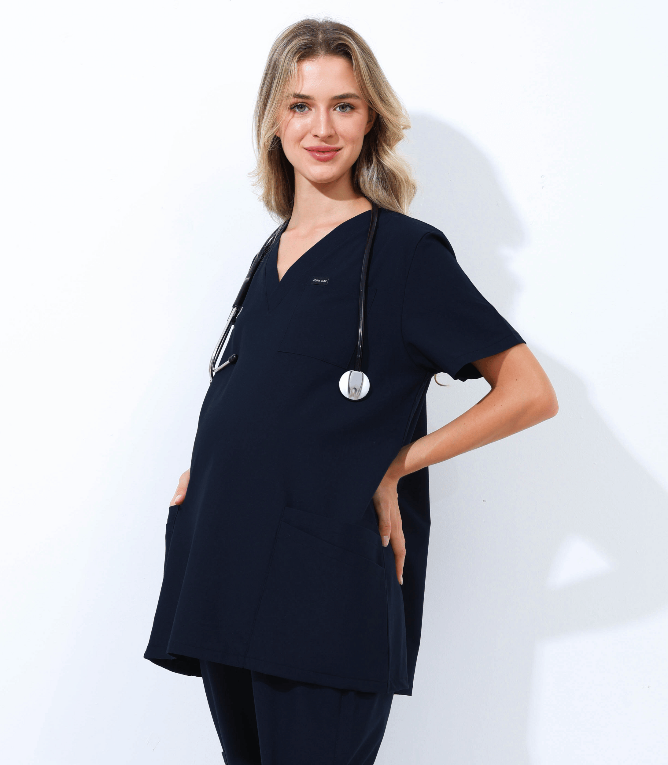 Maternity Scrubs Set – Stretchy Breathable Pregnancy Uniform