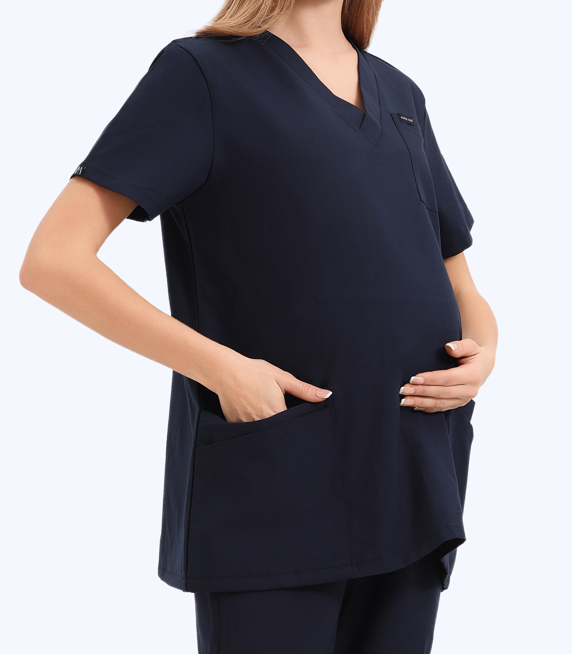 Maternity Scrubs Set – Stretchy Breathable Pregnancy Uniform