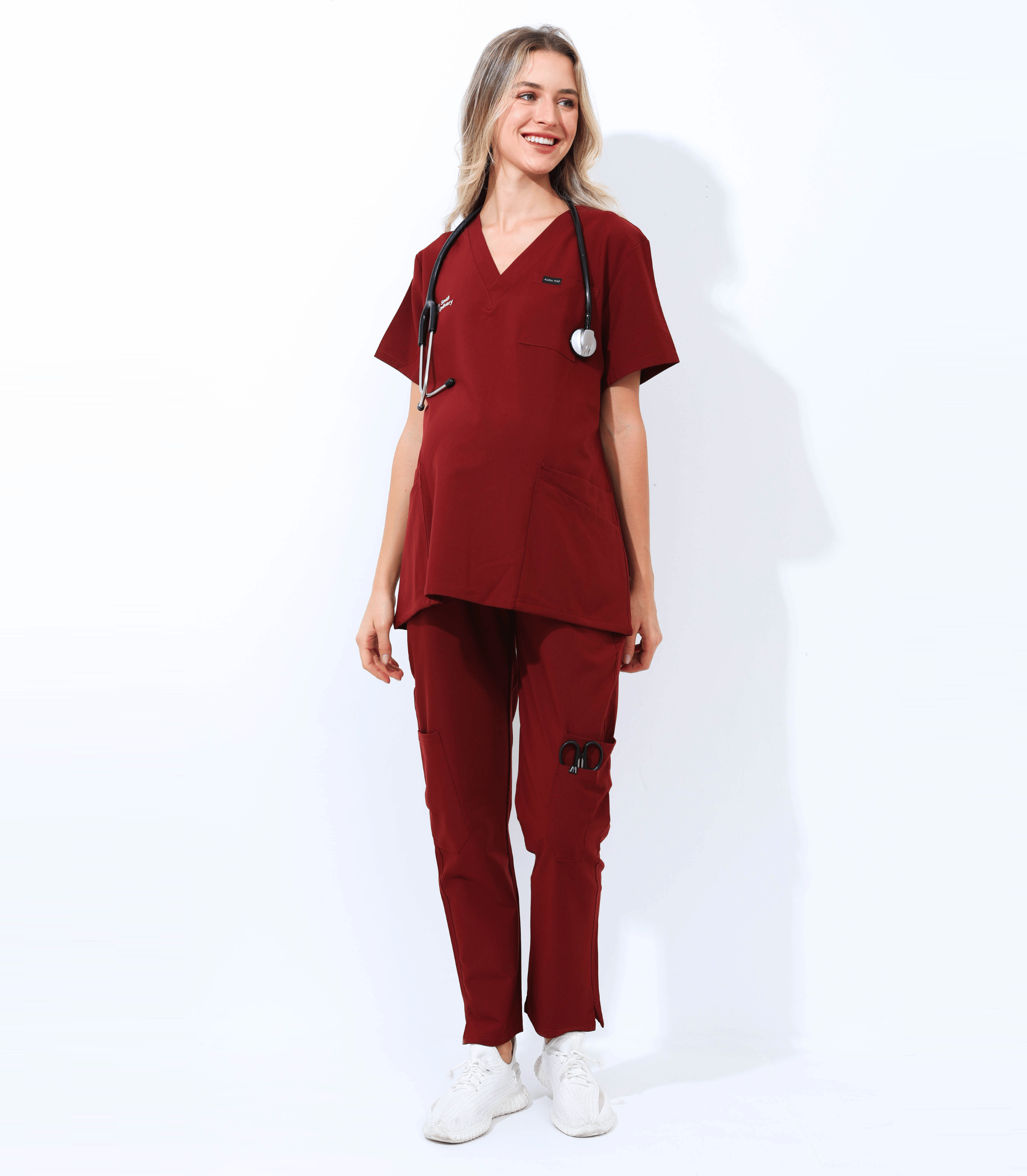 Maternity Scrubs Set – Stretchy Breathable Pregnancy Uniform