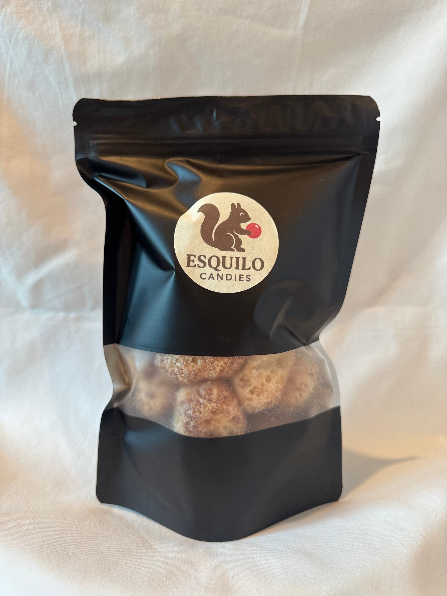 Gefriergetrocknete Schokoladen-Karamell-Puffs