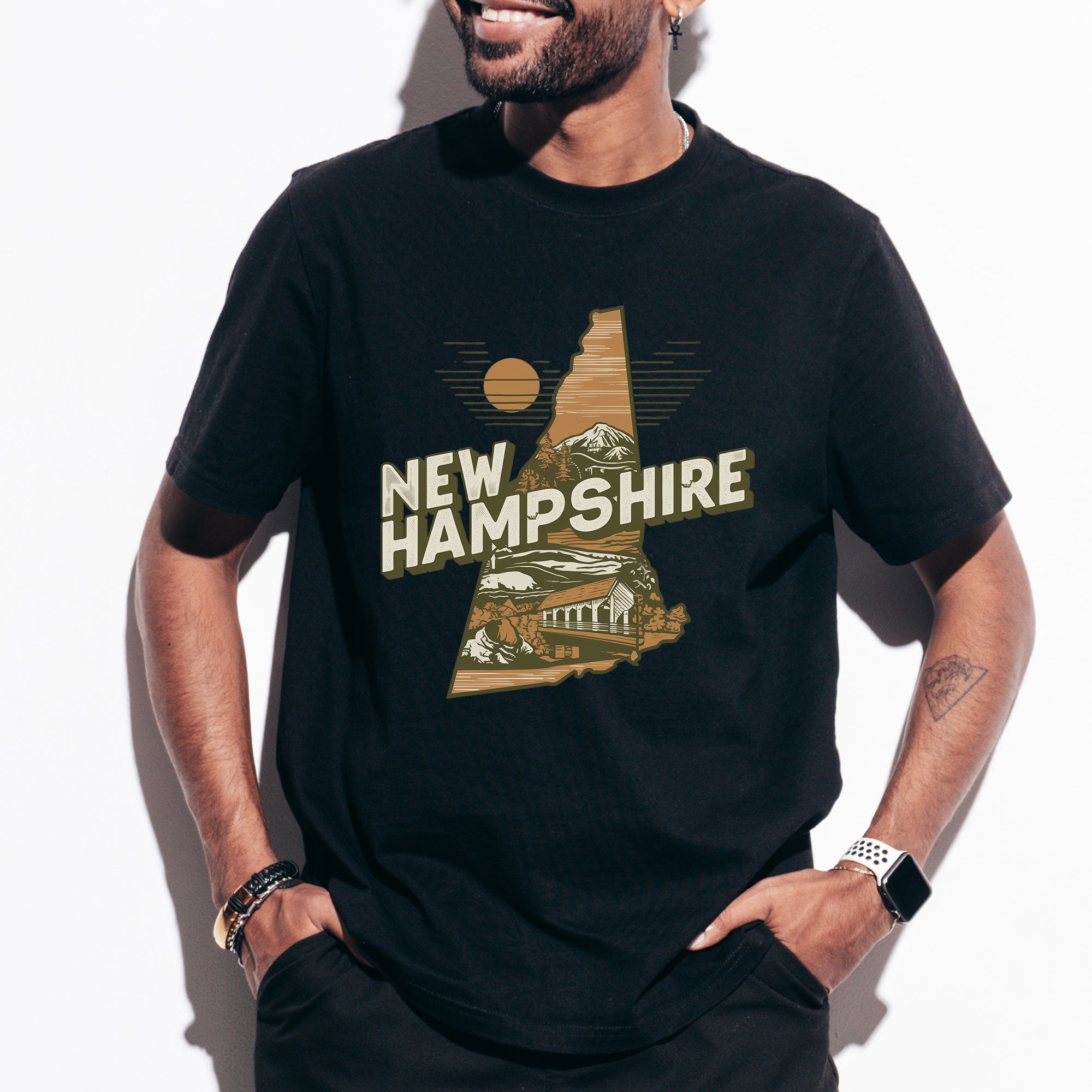 New Hampshire State Vintage T-Shirt | Live Free or Die State Pride Tee