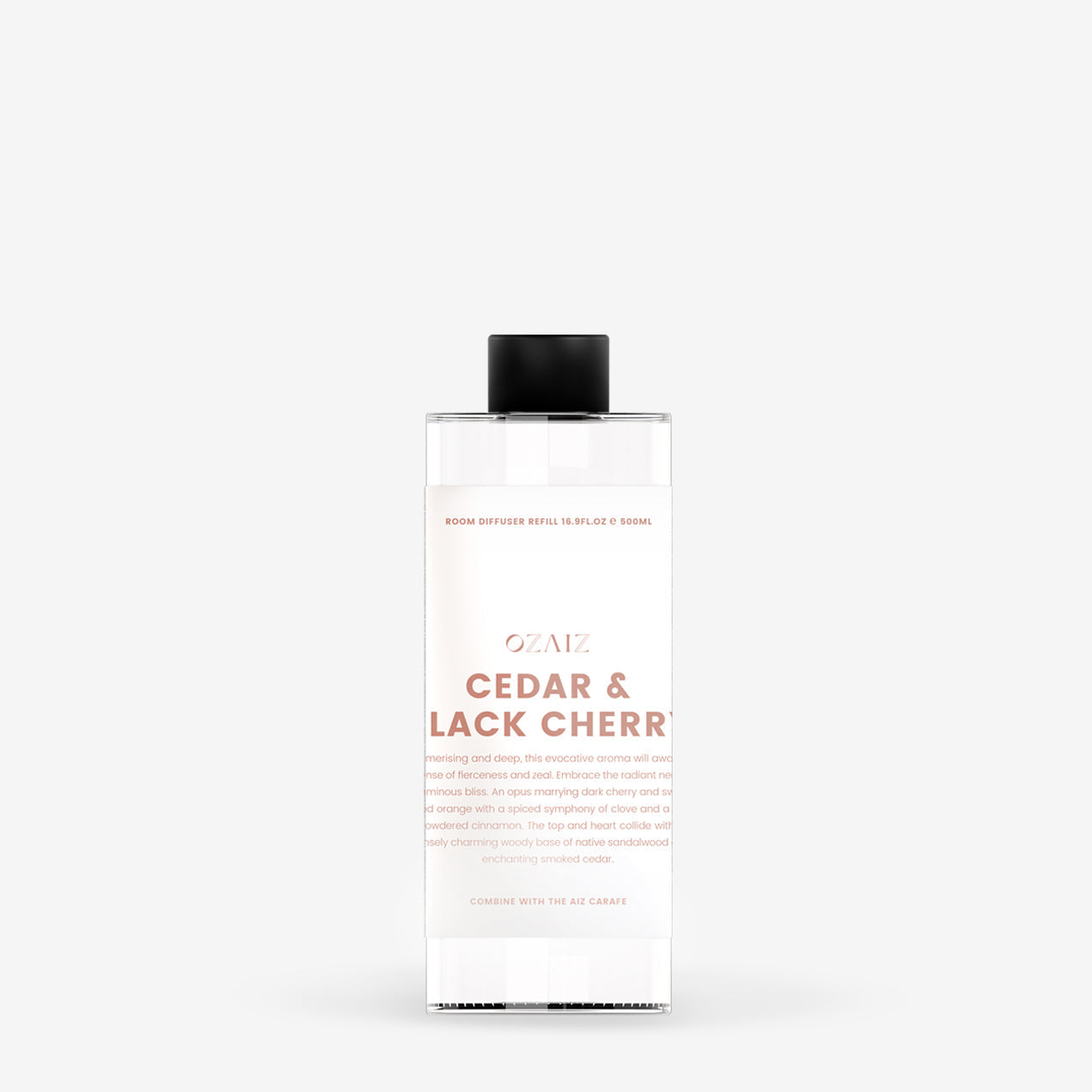 Bottle of 'Cedar & Lack Cherr' on a white background