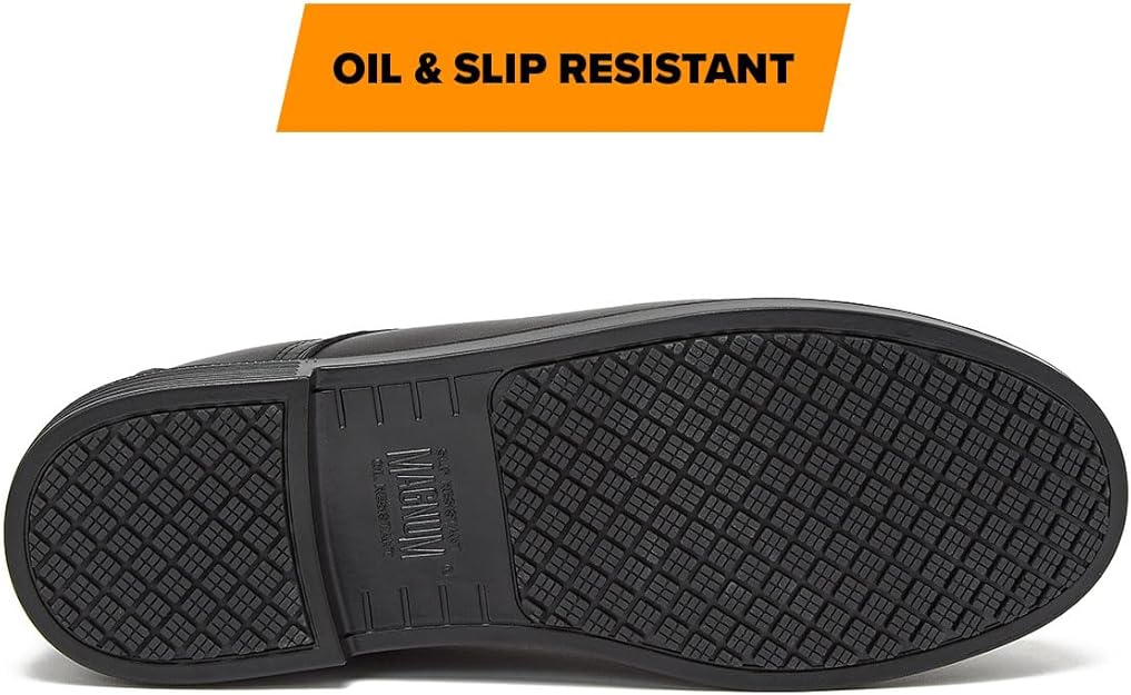 Magnum Active Duty Oxford Men's Work Shoe | Non-Slip | Black | Regular & Wide | Sizes 7–16