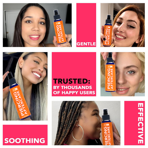 Body Candy Piercing-Pflege Salzwasserspray | Natürlich, 120 ml | Hergestellt in den USA