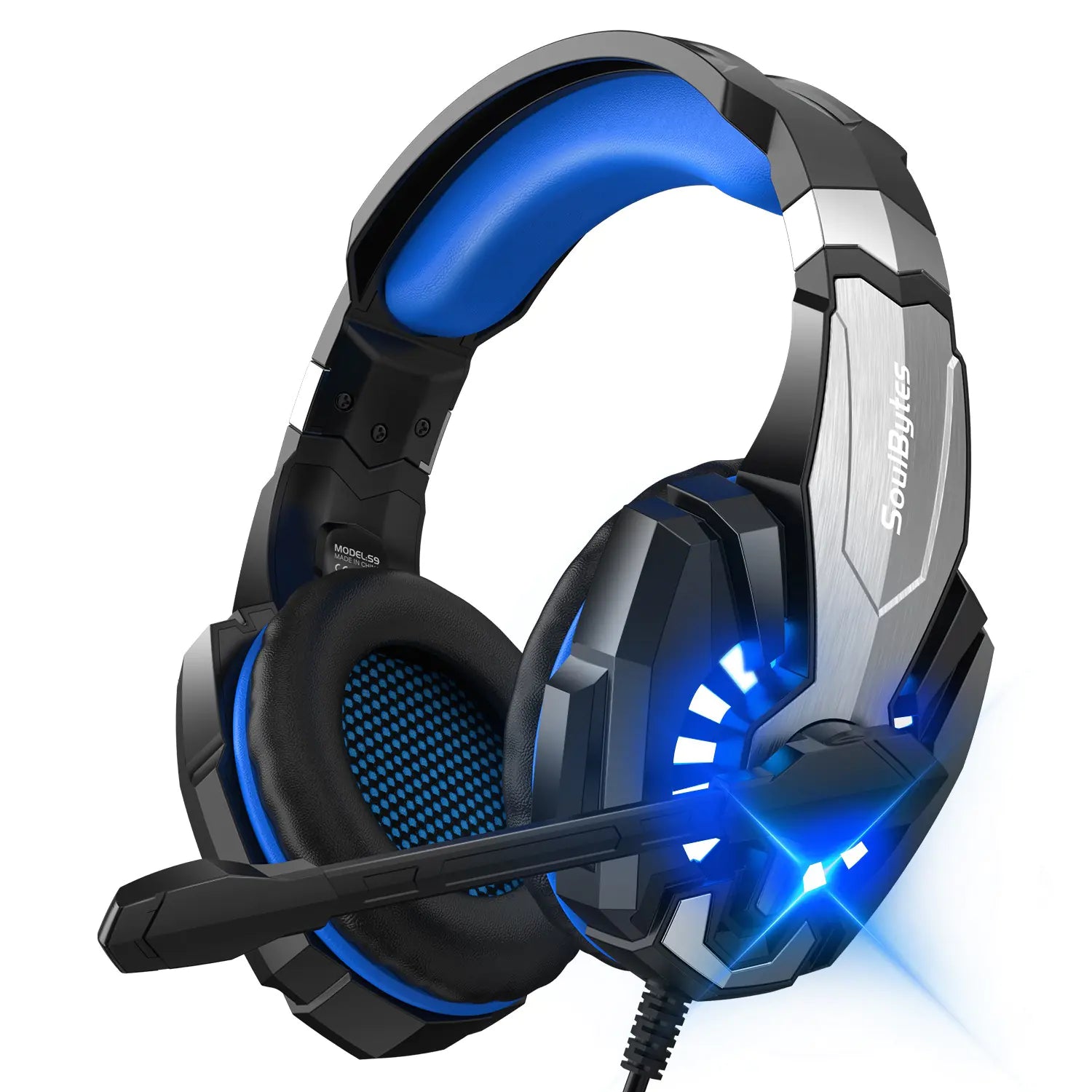 SoulBytes S9 Gaming Headset | Stereo Surround Sound with Noise-Canceling Mic for PS4, Xbox, PC & More