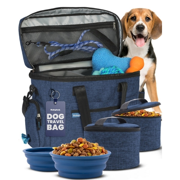 The Original Doggy Bag™ – Dog Travel Bag with Bowls, Food Containers & Poop Bag Dispenser