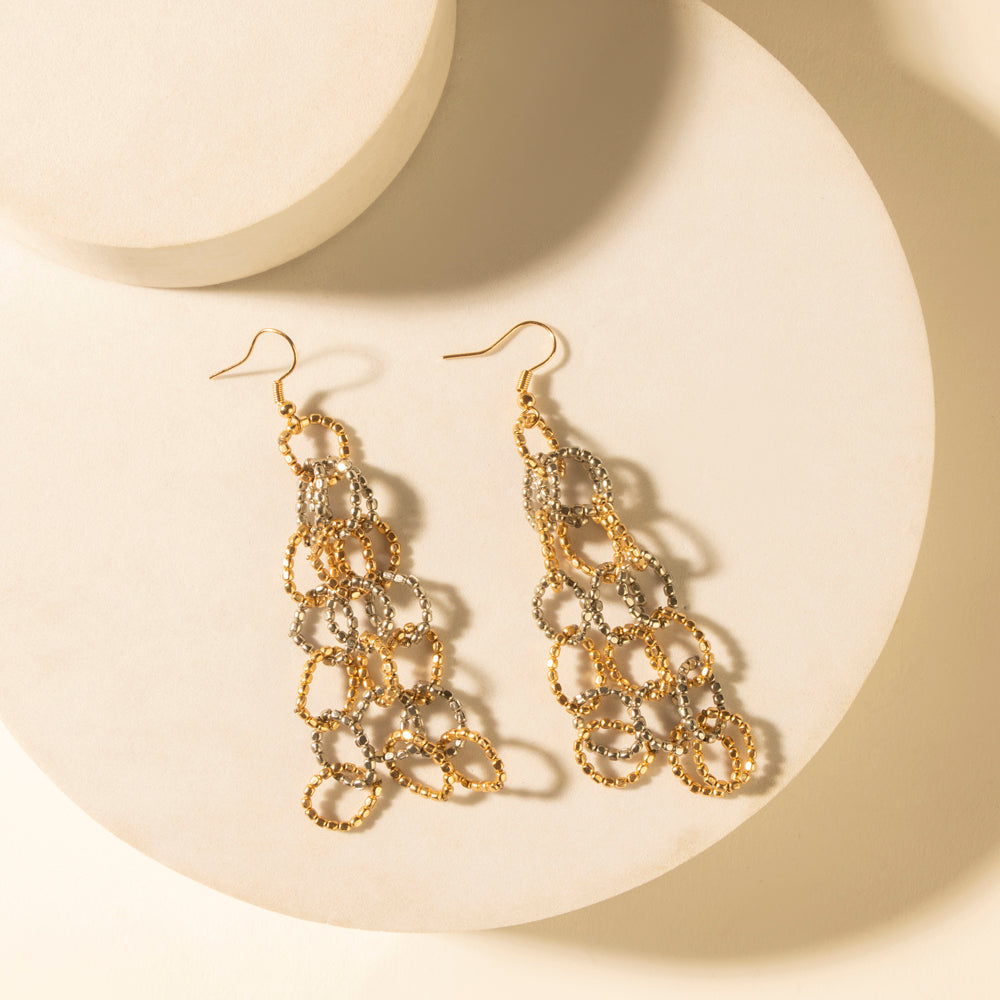 Myra Roper Lasso Loop Earrings in Burnished Amber