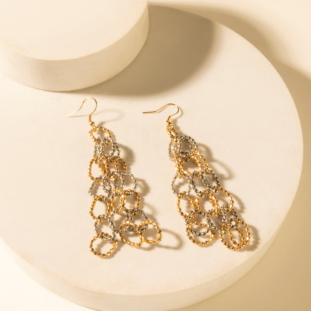 Myra Roper Lasso Loop Earrings in Burnished Amber