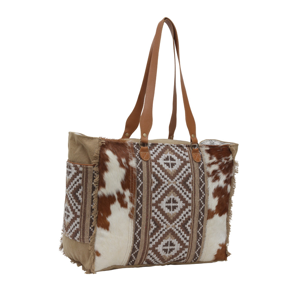 Myra Weekender Bag – Genuine Leather & Hair-On-Hide