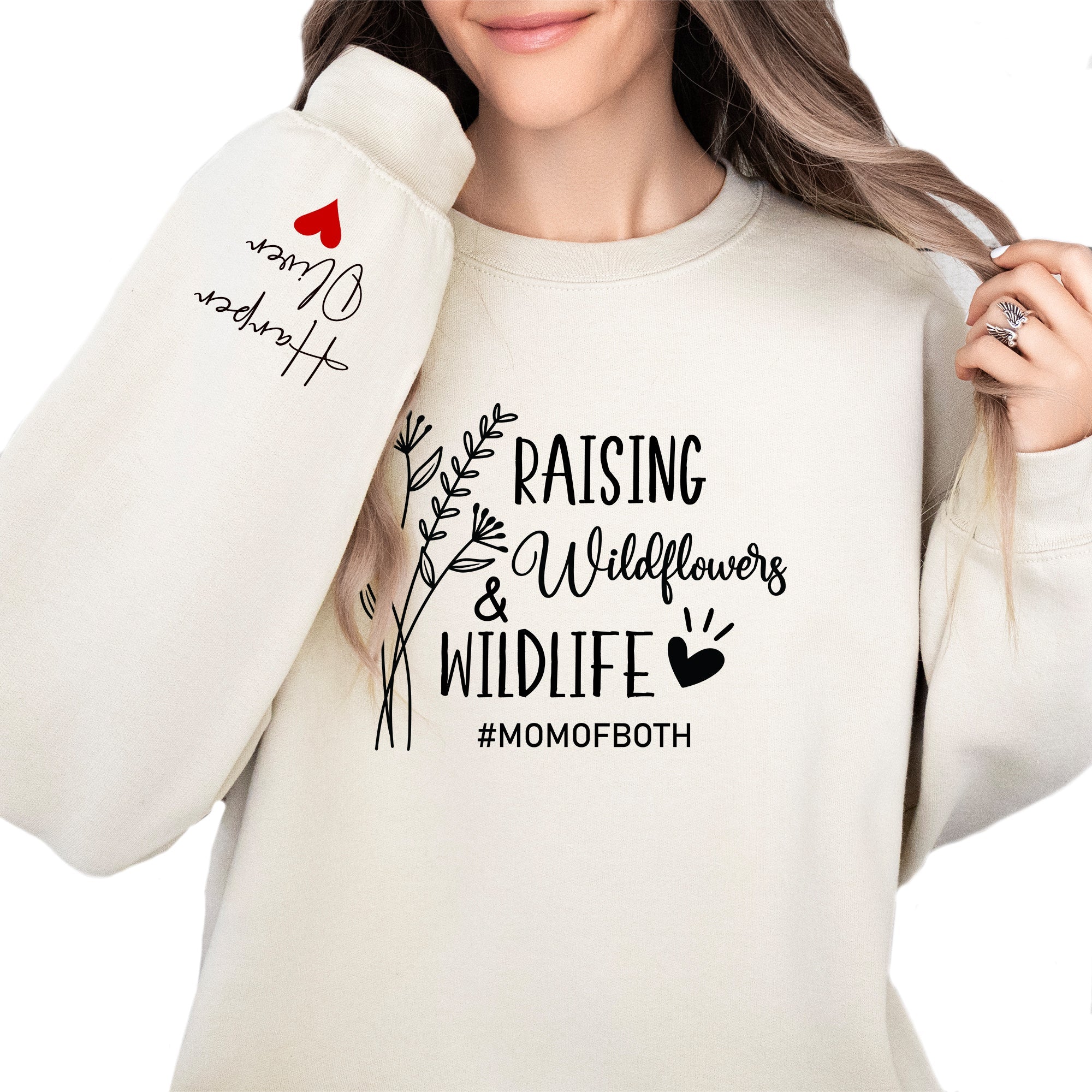 Mom of Both Wildlife and Wildflowers Sweatshirt | Nature-Loving Mom Gift