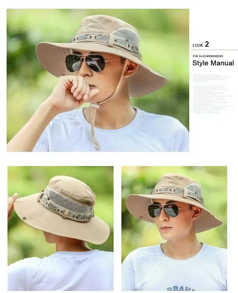 Youth Wide Brim Fishing Sun Hat – Foldable, Sun Protection, Unisex