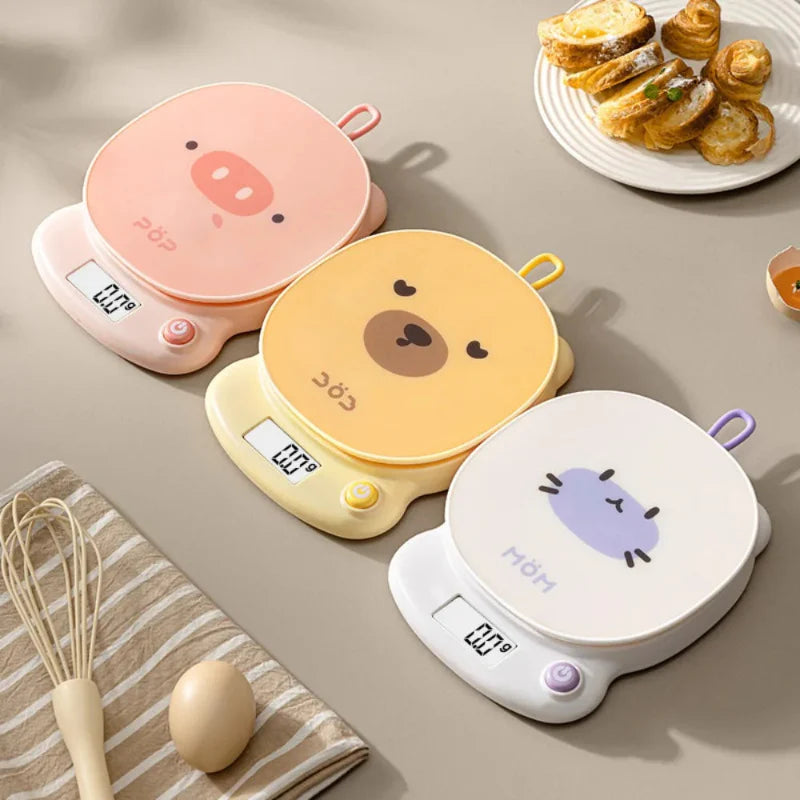 Kawaii Animal Kitchen Scales | Cute Digital Food Scale for Baking & Cooking