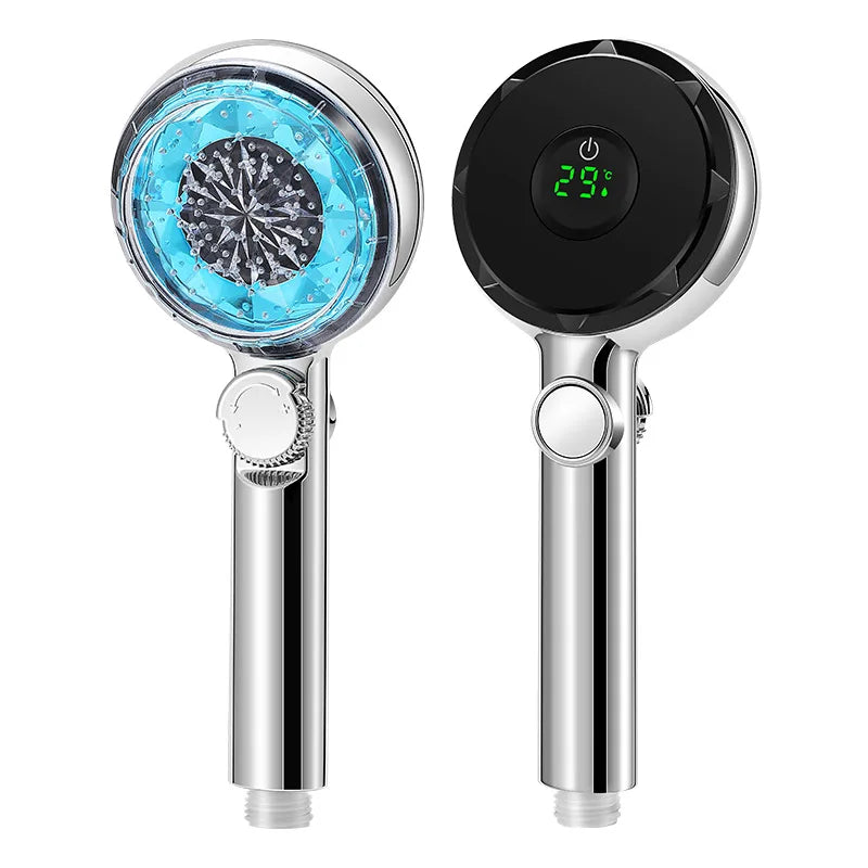 LED Filtered Shower Head with Digital Temperature Display | High Pressure