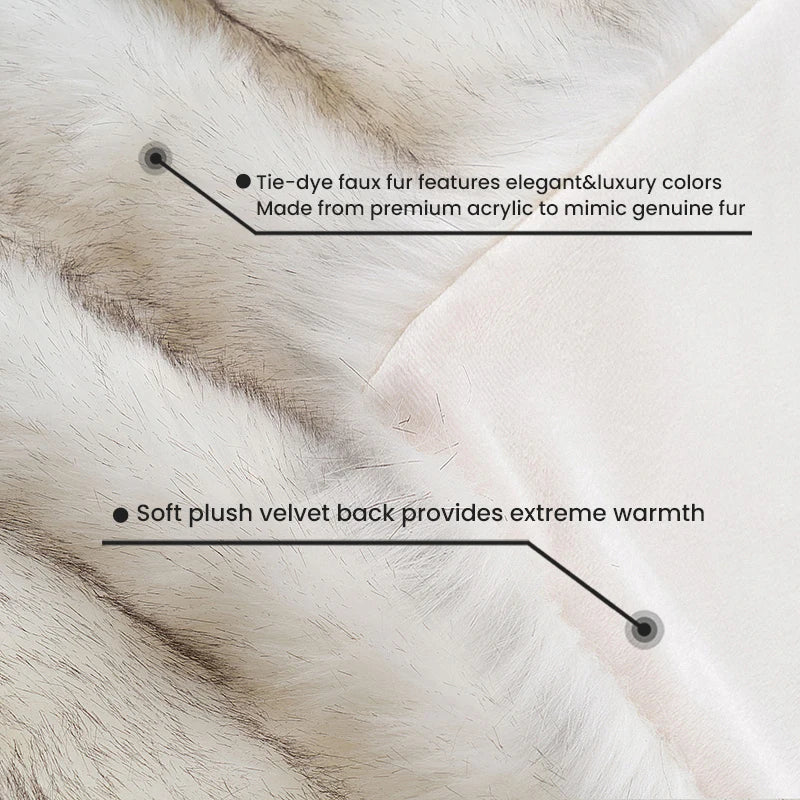 LUX Soft Faux Fur Blanket — Silky Plush in Neutral Tones