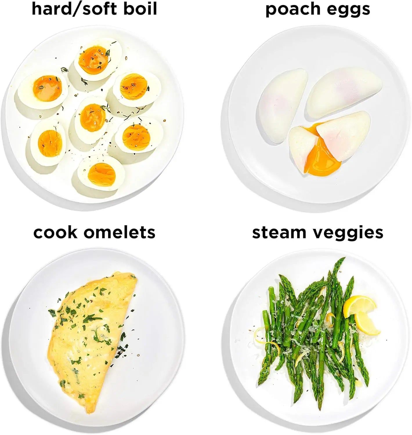 6-Egg Electric Rapid Egg Cooker & Steamer | One-Touch, Auto Shut-Off, Dishwasher-Safe