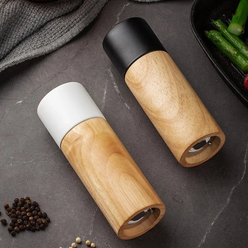 6-Inch Manual Wooden Salt & Pepper Grinder | Ceramic Mill, EEC Certified