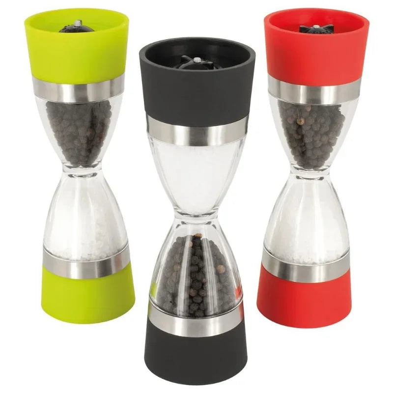 Hourglass Dual Salz- und Pfeffermühle | 2-in-1 Gewürzmühle, CE-zertifiziert