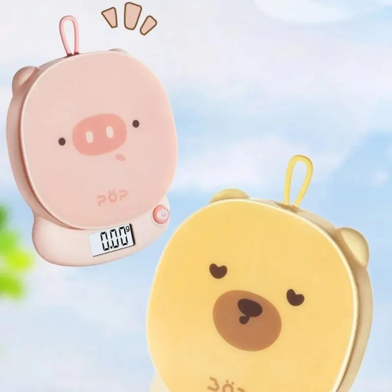 Kawaii Animal Kitchen Scales | Cute Digital Food Scale for Baking & Cooking