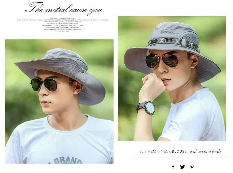 Youth Wide Brim Fishing Sun Hat – Foldable, Sun Protection, Unisex