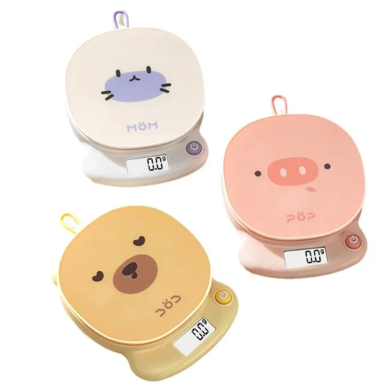 Kawaii Animal Kitchen Scales | Cute Digital Food Scale for Baking & Cooking