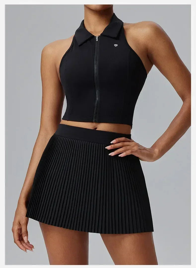 Women's Floral Sports Skirt | Quick-Dry Pleated Tennis & Badminton Skort