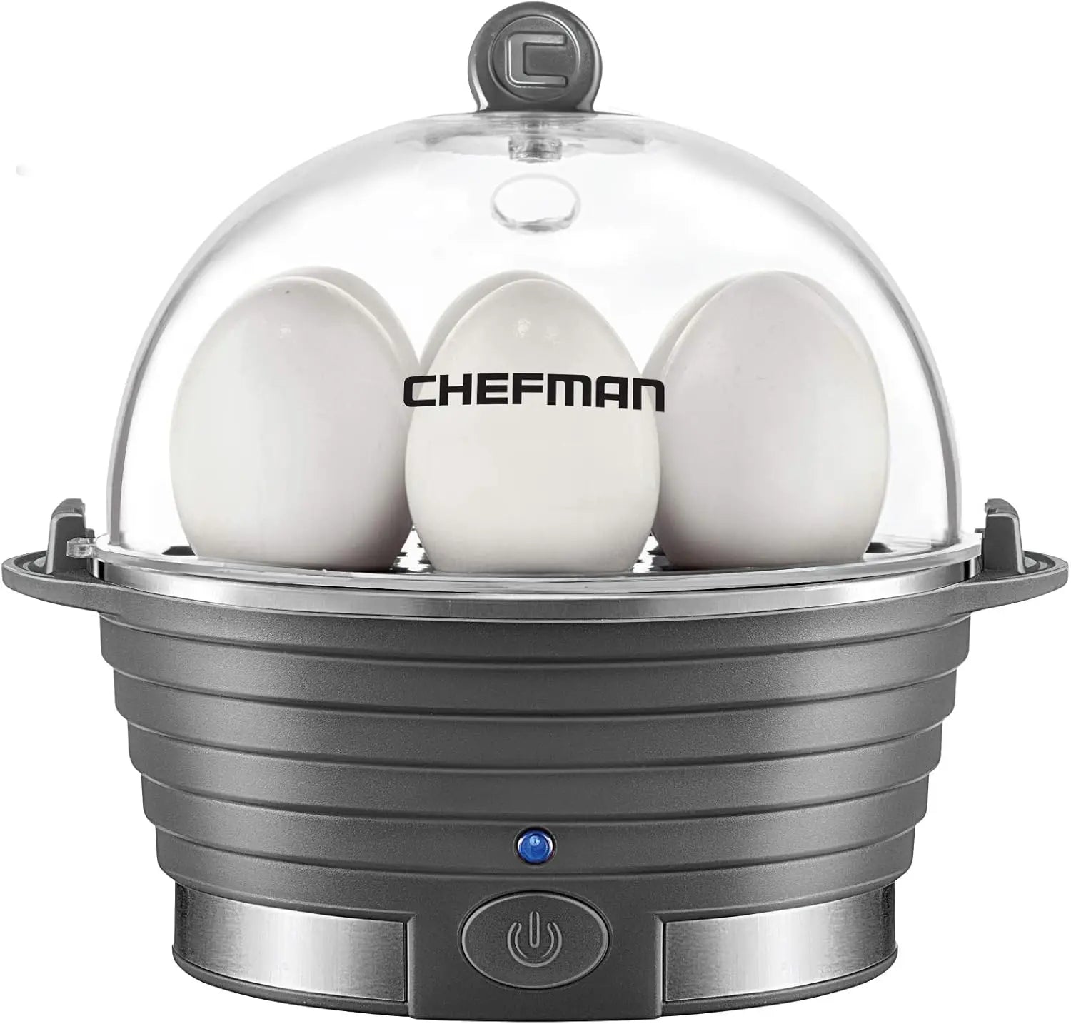 6-Egg Electric Rapid Egg Cooker & Steamer | One-Touch, Auto Shut-Off, Dishwasher-Safe