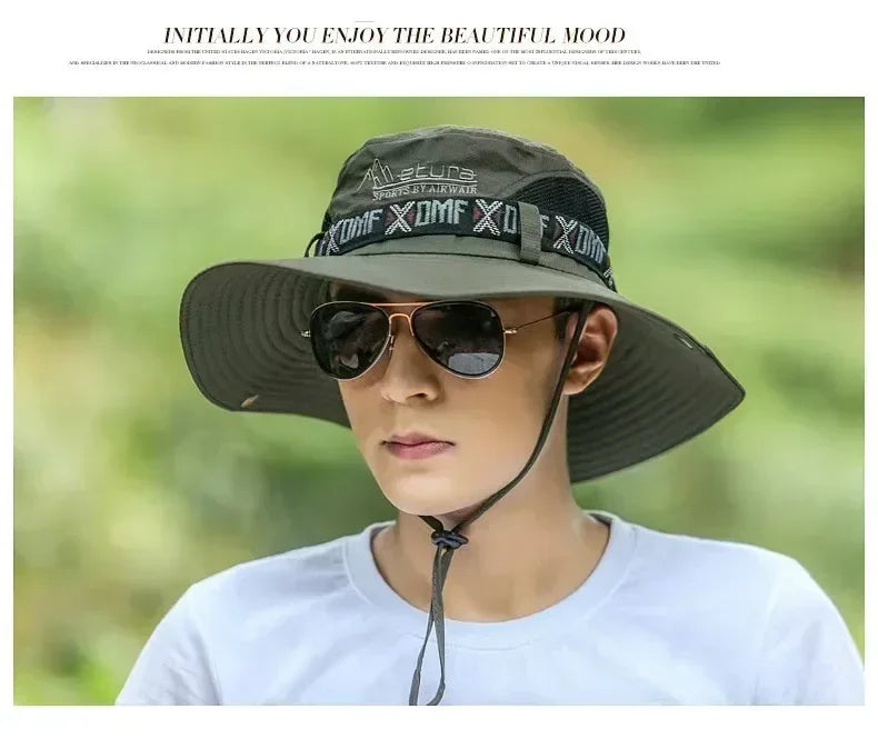 Youth Wide Brim Fishing Sun Hat – Foldable, Sun Protection, Unisex