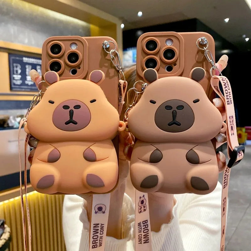 Chonky Capybara Samsung Handyhülle & Lanyard | Kawaii Ästhetik Handyhülle