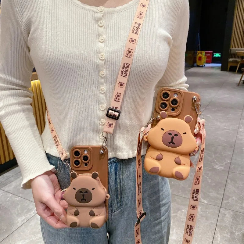 Chonky Capybara Samsung Handyhülle & Lanyard | Kawaii Ästhetik Handyhülle