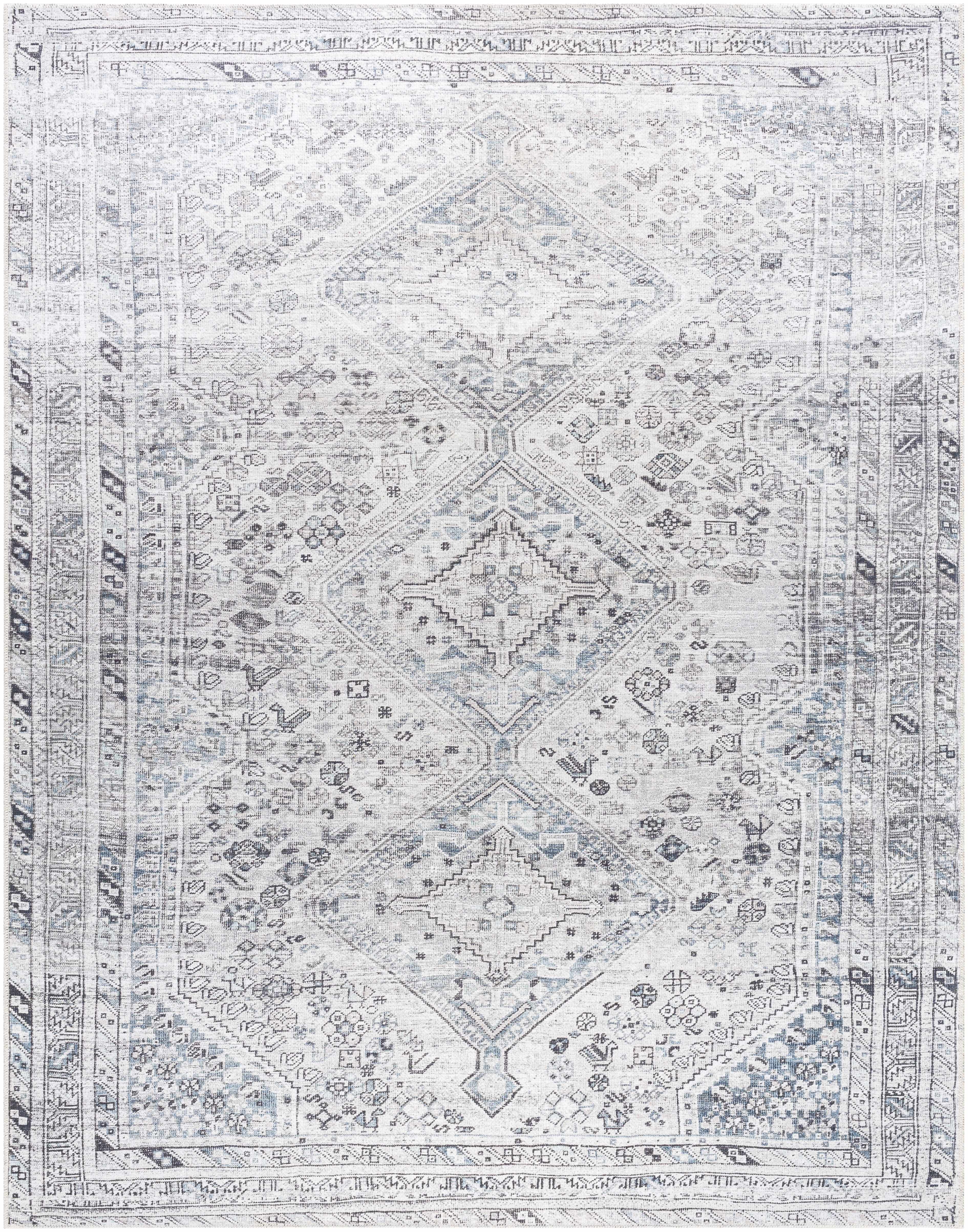 Barny Gray Denim Washable Rug – Clearance