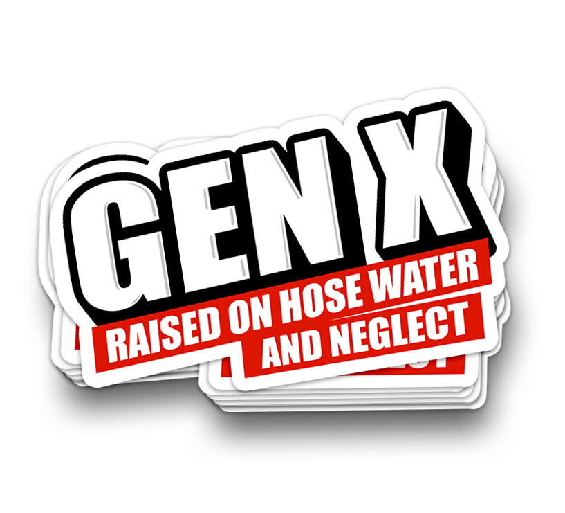 Gen X — Directions Like East Funny Vinyl Sticker
