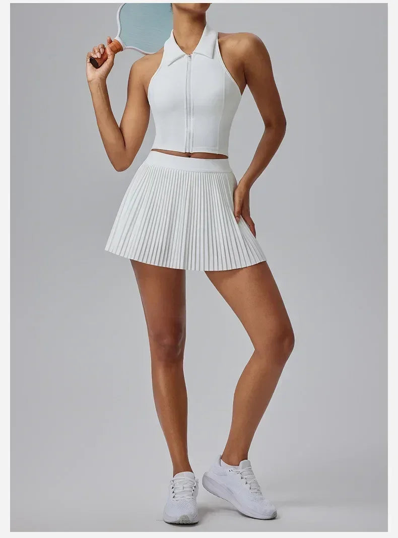 Women's Floral Sports Skirt | Quick-Dry Pleated Tennis & Badminton Skort