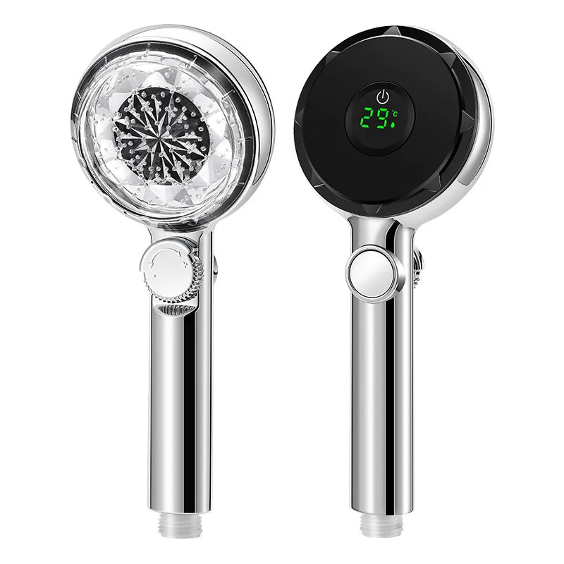 LED Filtered Shower Head with Digital Temperature Display | High Pressure