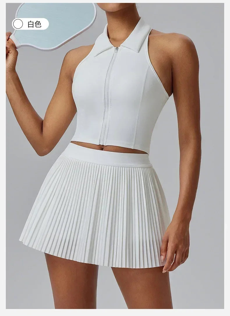 Women's Floral Sports Skirt | Quick-Dry Pleated Tennis & Badminton Skort