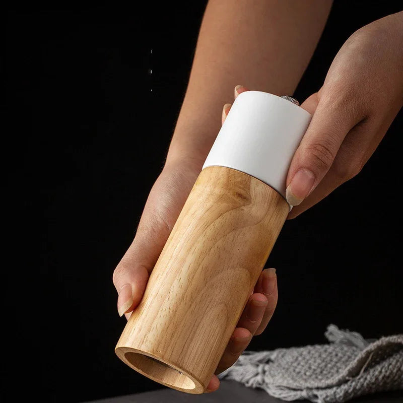 6-Inch Manual Wooden Salt & Pepper Grinder | Ceramic Mill, EEC Certified