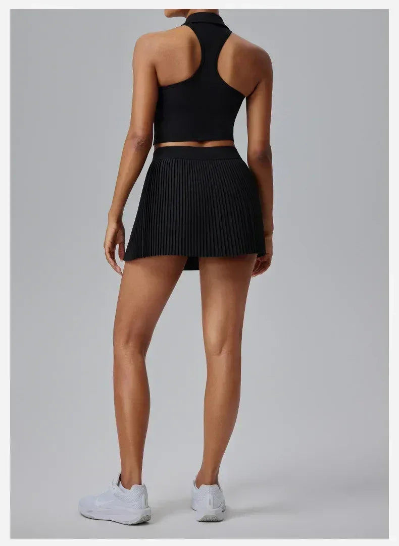 Women's Floral Sports Skirt | Quick-Dry Pleated Tennis & Badminton Skort