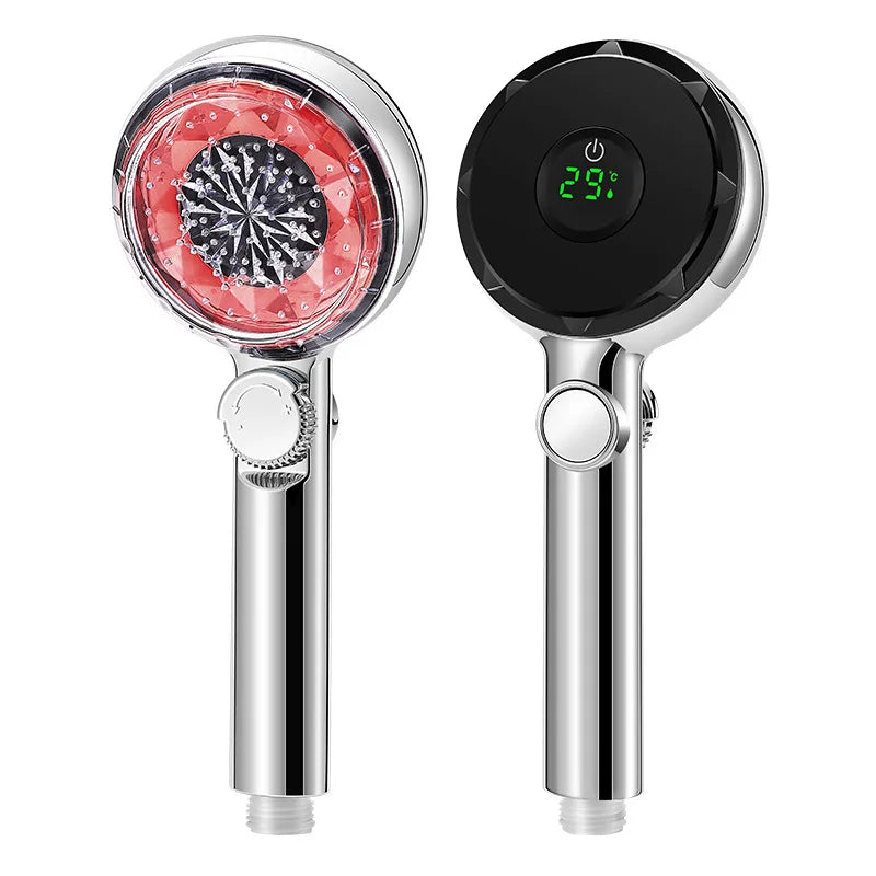 LED Filtered Shower Head with Digital Temperature Display | High Pressure