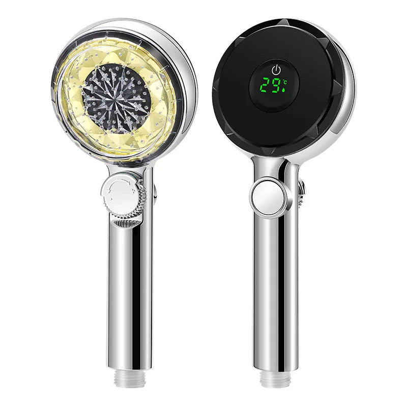 LED Filtered Shower Head with Digital Temperature Display | High Pressure