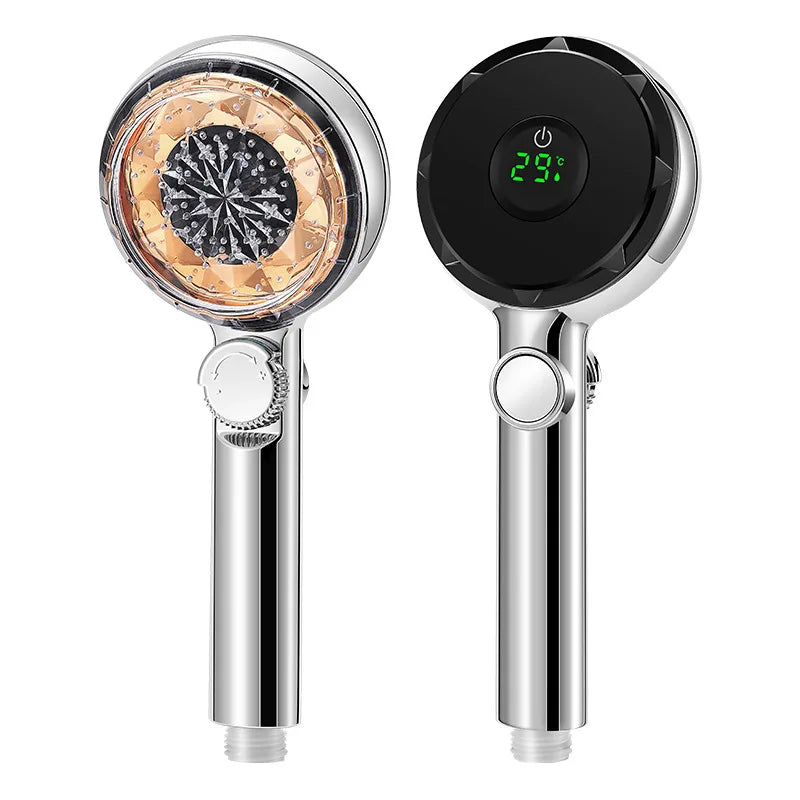 LED Filtered Shower Head with Digital Temperature Display | High Pressure