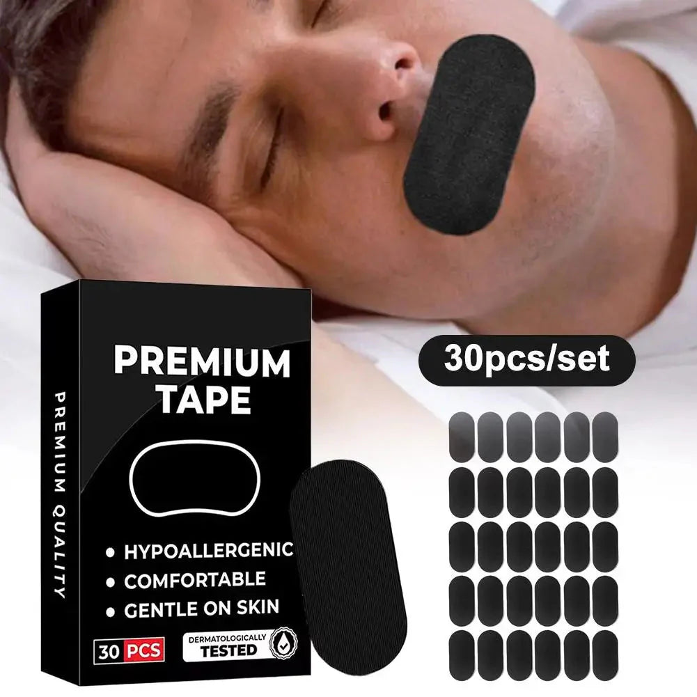 Anti-Snoring Sleep Mouth Tape with Nasal Strips – Medical-Grade Snoring Relief