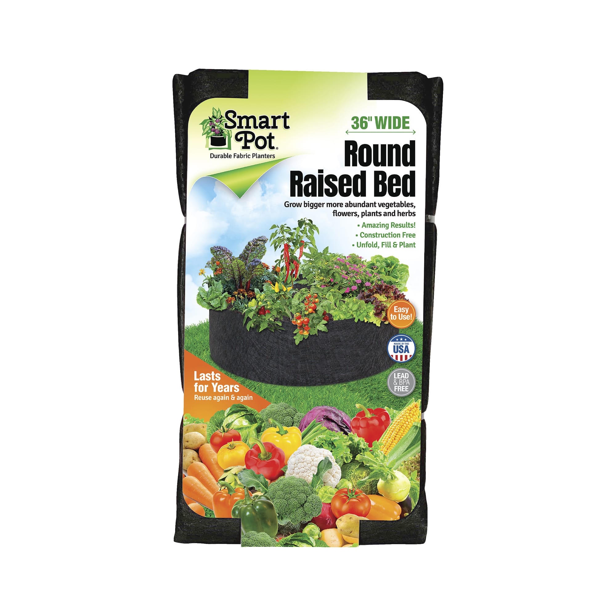 Smart Pot Round Raised Bed | Fabric Raised Garden Bed | 24", 36" & 50"