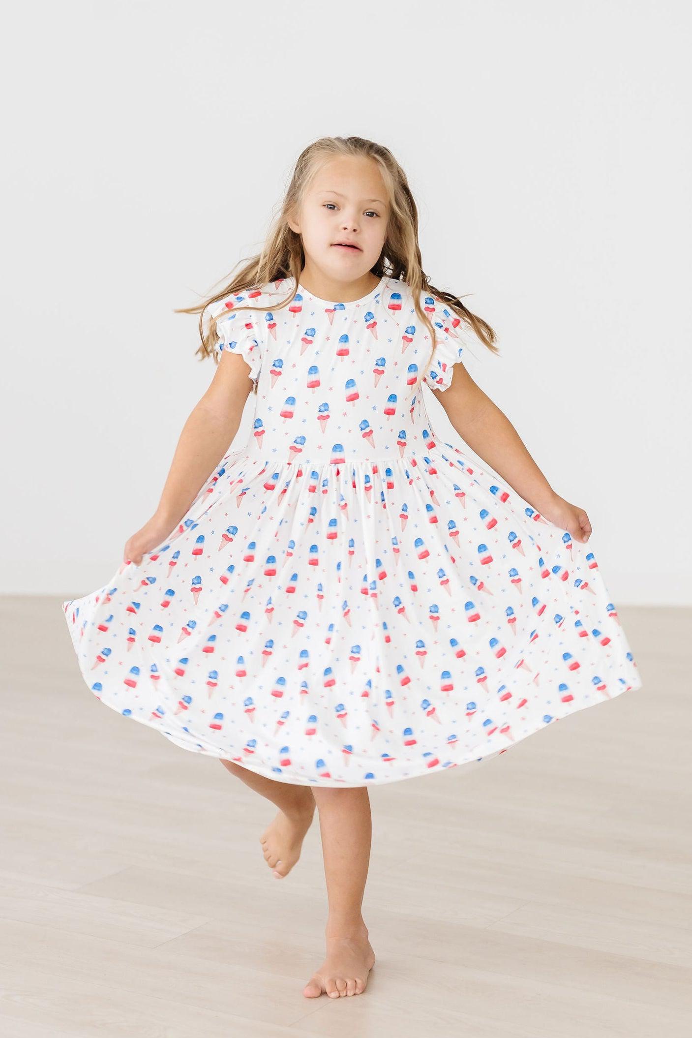 Girls' Summer Sweets Everyday Twirl Dress – School, Play & Special Occasions
