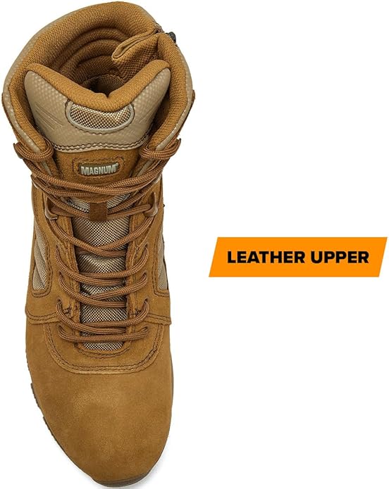 Magnum MAG SHIELD 8" Waterproof Suede Work Boot | Coyote | Sizes 7.5–13
