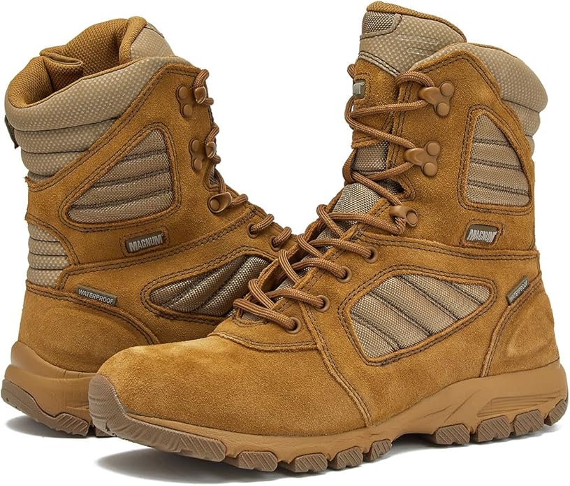 Magnum MAG SHIELD 8" Waterproof Suede Work Boot | Coyote | Sizes 7.5–13